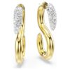 Dextera Earrings Round Cut, White, Mixed Metal Finish