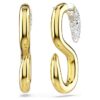 Dextera Earrings Round Cut, White, Mixed Metal Finish