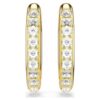 Dextera Hoop Earrings Octagon Shape, Round Cut, Medium, White, Gold-Tone Plated