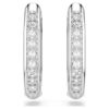 Dextera Hoop Earrings Octagon Shape, Round Cut, Small, White, Rhodium Plated Dextera Hoop Earrings Octagon Shape, Round Cut, Small, White, Rhodium Plated