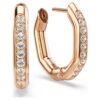 Dextera Hoop Earrings Octagon Shape, Round Cut, Small, White, Rose Gold-Tone Plated Dextera Hoop Earrings Octagon Shape, Round Cut, Small, White, Rose Gold-Tone Plated