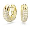 Dextera Hoop Earrings Small, White, Gold-Tone Plated Dextera Hoop Earrings Small, White, Gold-Tone Plated
