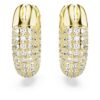 Dextera Hoop Earrings Small, White, Gold-Tone Plated Dextera Hoop Earrings Small, White, Gold-Tone Plated