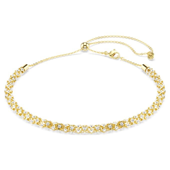 Dextera Necklace Round Cut, White, Gold-Tone Finish Dextera Necklace Round Cut, White, Gold-Tone Finish