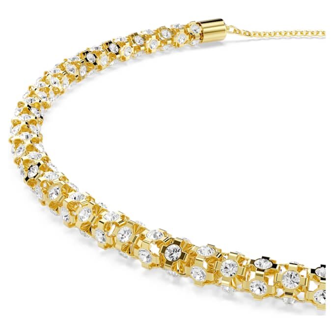 Dextera Necklace Round Cut, White, Gold-Tone Finish Dextera Necklace Round Cut, White, Gold-Tone Finish