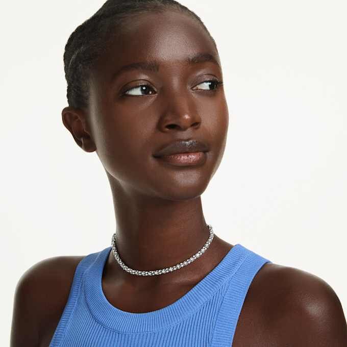 Dextera Necklace Round Cut, White, Stainless Steel Dextera Necklace Round Cut, White, Stainless Steel