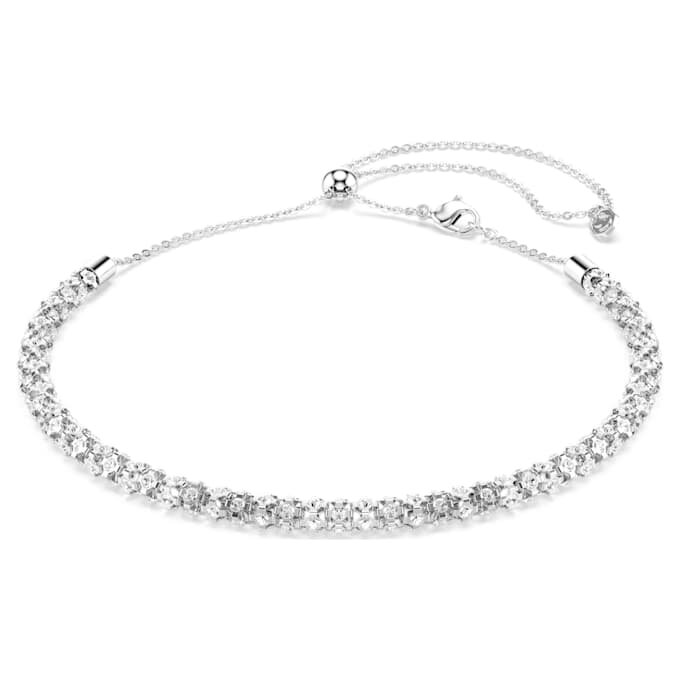 Dextera Necklace Round Cut, White, Stainless Steel Dextera Necklace Round Cut, White, Stainless Steel