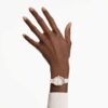 Dextera Octagon Watch Swiss Made, Leather Strap, White, Rose Gold-Tone Finish
