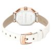 Dextera Octagon Watch Swiss Made, Leather Strap, White, Rose Gold-Tone Finish