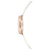 Dextera Octagon Watch Swiss Made, Leather Strap, White, Rose Gold-Tone Finish