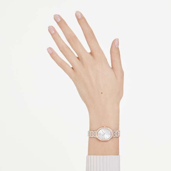 Dextera Octagon Watch Swiss Made, Metal Bracelet, Gold Tone, Rose Gold-Tone Finish Dextera Octagon Watch Swiss Made, Metal Bracelet, Gold Tone, Rose Gold-Tone Finish