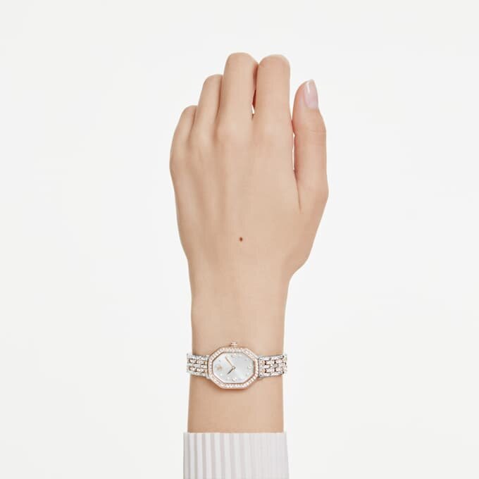 Dextera Octagon Watch Swiss Made, Metal Bracelet, Silver Tone, Rose Gold-Tone Finish Dextera Octagon Watch Swiss Made, Metal Bracelet, Silver Tone, Rose Gold-Tone Finish