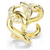 Dextera Open Ring Round Cut, White, Gold-Tone Plated Dextera Open Ring Round Cut, White, Gold-Tone Plated