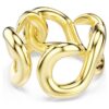 Dextera Open Ring Round Cut, White, Gold-Tone Plated Dextera Open Ring Round Cut, White, Gold-Tone Plated