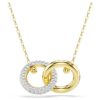 Dextera Pendant Interlocking Loop, White, Gold-Tone Plated