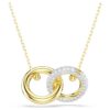 Dextera Pendant Interlocking Loop, White, Gold-Tone Plated