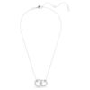 Dextera Pendant Interlocking Loop, White, Rhodium Plated