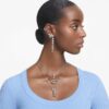Dextera Pendant Interlocking Loop, White, Rhodium Plated