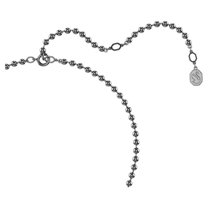 Dextera Pendant Octagon Shape, Round Cut, Black, Ruthenium Plated Dextera Pendant Octagon Shape, Round Cut, Black, Ruthenium Plated