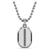 Dextera Pendant Octagon Shape, Round Cut, Black, Ruthenium Plated Dextera Pendant Octagon Shape, Round Cut, Black, Ruthenium Plated