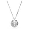 Dextera Pendant Round Cut, White, Rhodium Plated Dextera Pendant Round Cut, White, Rhodium Plated