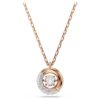 Dextera Pendant Round Cut, White, Rose Gold-Tone Plated Dextera Pendant Round Cut, White, Rose Gold-Tone Plated