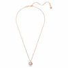 Dextera Pendant Round Cut, White, Rose Gold-Tone Plated Dextera Pendant Round Cut, White, Rose Gold-Tone Plated