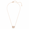 Dextera Pendant Round Cut, White, Rose Gold-Tone Plated Dextera Pendant Round Cut, White, Rose Gold-Tone Plated
