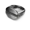 Dextera Ring Octagon Shape, Round Cut, Black, Ruthenium Plated Dextera Ring Octagon Shape, Round Cut, Black, Ruthenium Plated