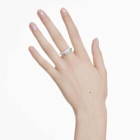 Dextera Ring White, Rhodium Plated