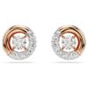 Dextera Stud Earrings Round Cut, White, Rose Gold-Tone Plated Dextera Stud Earrings Round Cut, White, Rose Gold-Tone Plated
