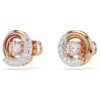 Dextera Stud Earrings Round Cut, White, Rose Gold-Tone Plated Dextera Stud Earrings Round Cut, White, Rose Gold-Tone Plated