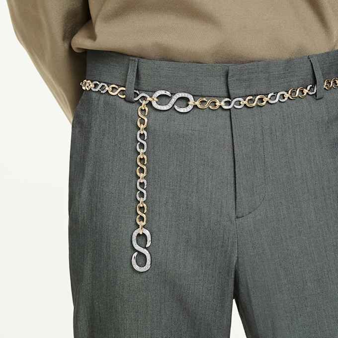 Dextera Waist Belt White, Mixed Metal Finish Dextera Waist Belt White, Mixed Metal Finish
