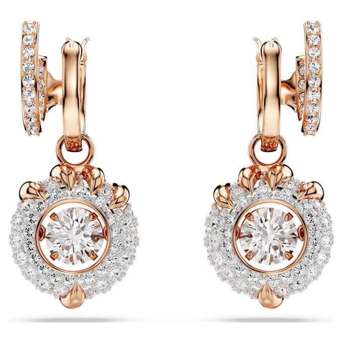 Dragon & Phoenix Drop Earrings Dragon’s Claw, White, Rose Gold-Tone Plated Dragon & Phoenix Drop Earrings Dragon’s Claw, White, Rose Gold-Tone Plated
