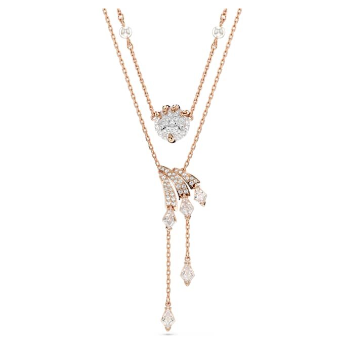 Dragon & Phoenix Necklace Set (2), Crystal Pearl, Dragon’s Claw, White, Rose Gold-Tone Plated Dragon & Phoenix Necklace Set (2), Crystal Pearl, Dragon’s Claw, White, Rose Gold-Tone Plated