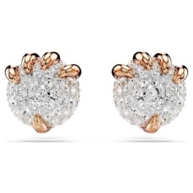 Dragon & Phoenix Stud Earrings Dragon’s Claw, White, Rose Gold-Tone Plated