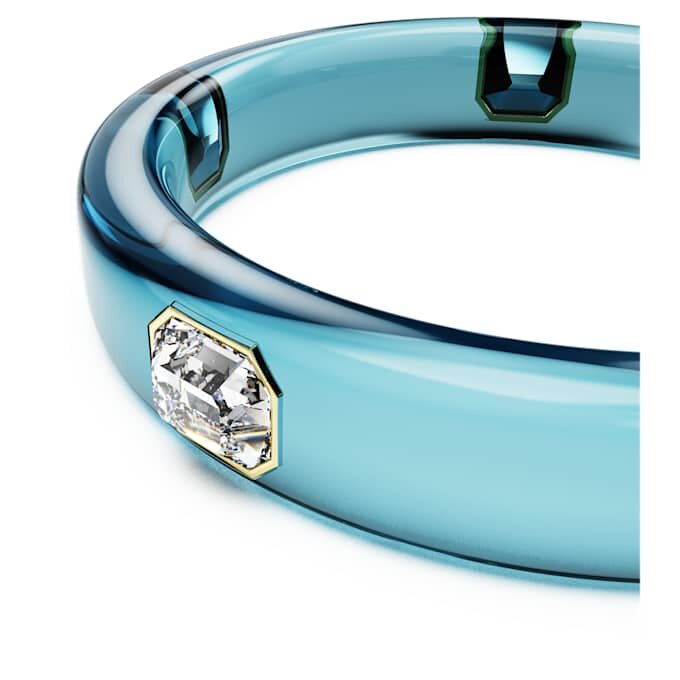 Dulcis Bangle Octagon Cut, Blue, Gold-Tone Plated Dulcis Bangle Octagon Cut, Blue, Gold-Tone Plated