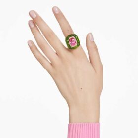 Dulcis Cocktail Ring Cushion Cut, Pavé, Multicolored