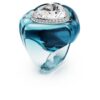 Dulcis Cocktail Ring Heart Cut, Pavé, Heart, Blue Dulcis Cocktail Ring Heart Cut, Pavé, Heart, Blue