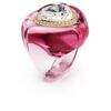 Dulcis Cocktail Ring Heart Cut, Pavé, Heart, Pink Dulcis Cocktail Ring Heart Cut, Pavé, Heart, Pink