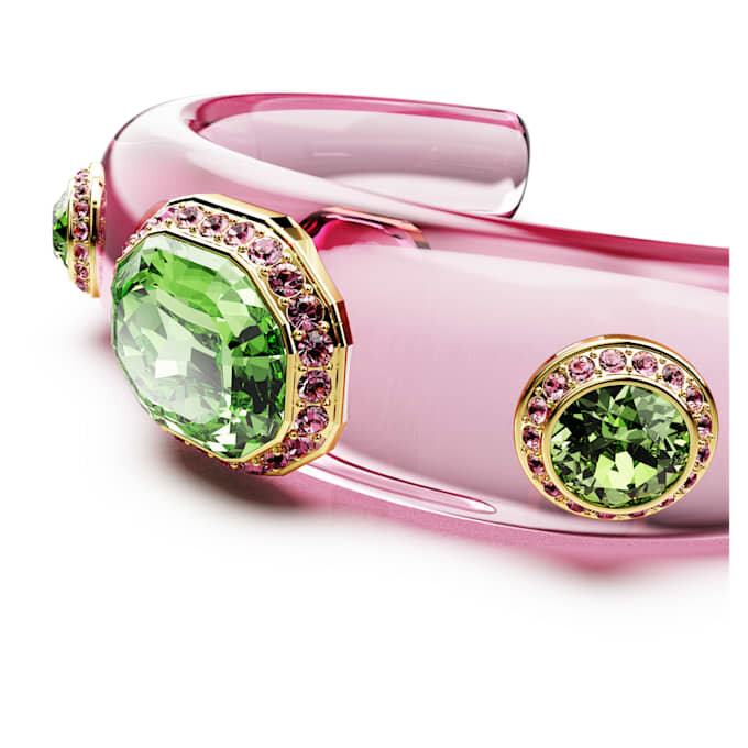 Dulcis Cuff Mixed Cuts, Multicolored, Gold-Tone Plated Dulcis Cuff Mixed Cuts, Multicolored, Gold-Tone Plated