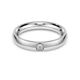 Eternity Band Ring Lab-Grown Diamonds 0.05 Ct Tw, Round Shape, 14K White Gold