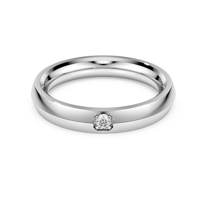 Eternity Band Ring Lab-Grown Diamonds 0.05 Ct Tw, Round Shape, 14K White Gold Eternity Band Ring Lab-Grown Diamonds 0.05 Ct Tw, Round Shape, 14K White Gold