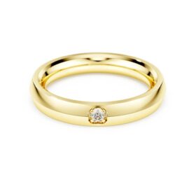 Eternity Band Ring Lab-Grown Diamonds 0.05 Ct Tw, Round Shape, 14K Yellow Gold