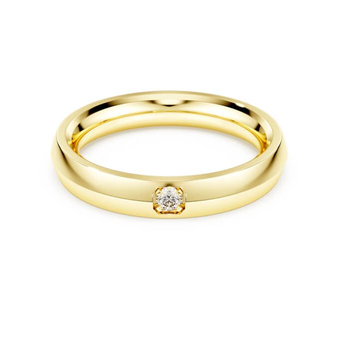 Eternity Band Ring Lab-Grown Diamonds 0.05 Ct Tw, Round Shape, 14K Yellow Gold Eternity Band Ring Lab-Grown Diamonds 0.05 Ct Tw, Round Shape, 14K Yellow Gold