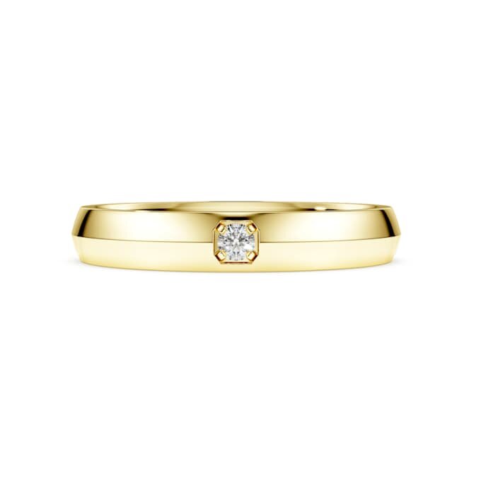 Eternity Band Ring Lab-Grown Diamonds 0.05 Ct Tw, Round Shape, 14K Yellow Gold Eternity Band Ring Lab-Grown Diamonds 0.05 Ct Tw, Round Shape, 14K Yellow Gold