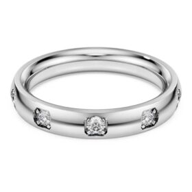 Eternity Band Ring Lab-Grown Diamonds 0.5 Ct Tw, Round Shape, 14K White Gold