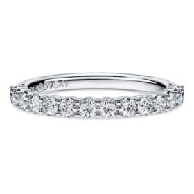 Eternity Band Ring Lab-Grown Diamonds 0.5 Ct Tw, Round Shape, 14K White Gold