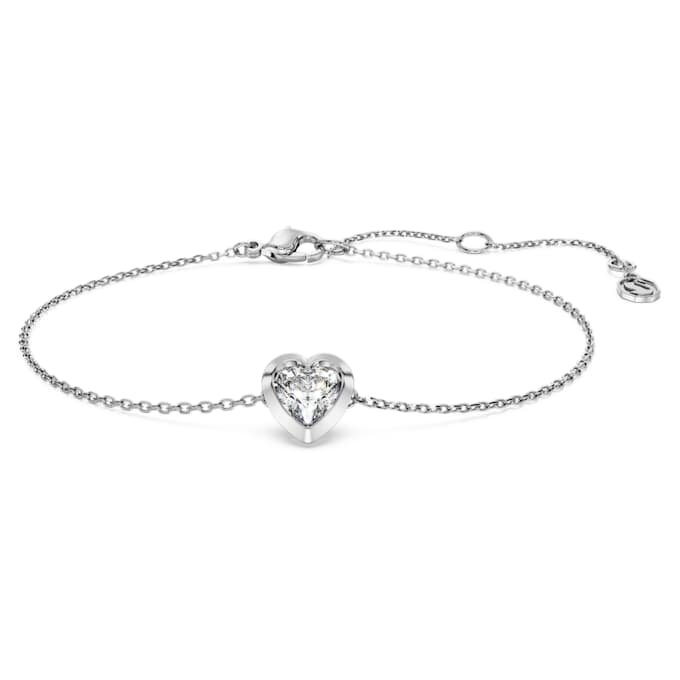 Eternity Bracelet Lab-Grown Diamonds 0.5 Ct Tw, Heart Shape, Sterling Silver Eternity Bracelet Lab-Grown Diamonds 0.5 Ct Tw, Heart Shape, Sterling Silver
