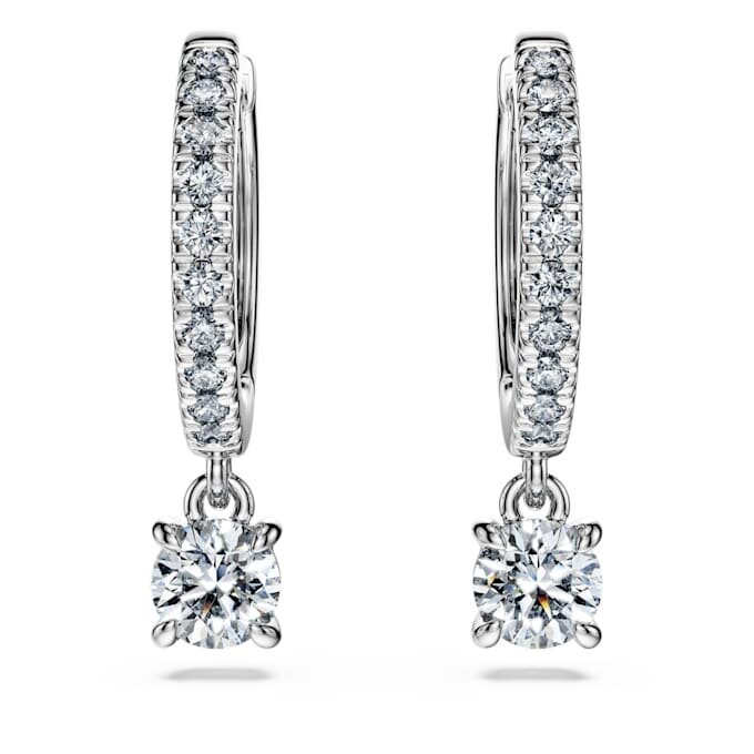 Eternity Drop Earrings Lab-Grown Diamonds 0.7 Ct Tw, Round Shape, 14K White Gold Eternity Drop Earrings Lab-Grown Diamonds 0.7 Ct Tw, Round Shape, 14K White Gold